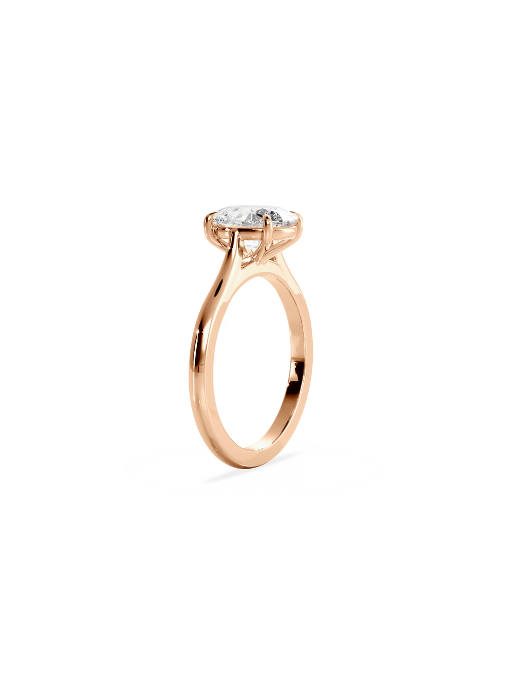 Oval Classic Solitaire Ring - View 
