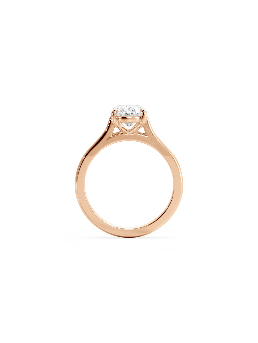 Oval Classic Solitaire Ring - View 