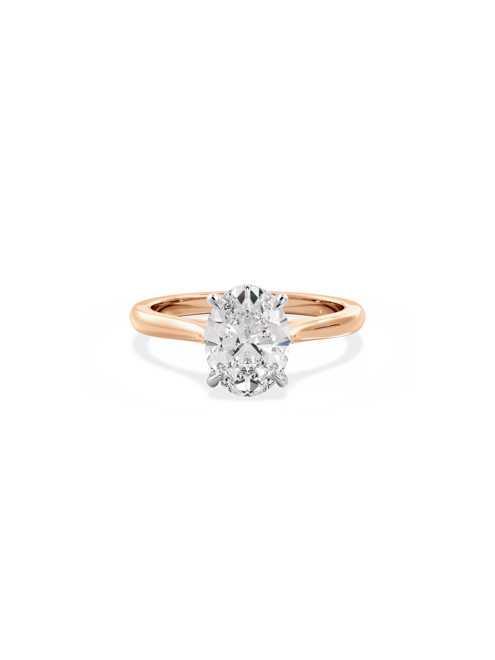 Oval Classic Solitaire Ring - View 