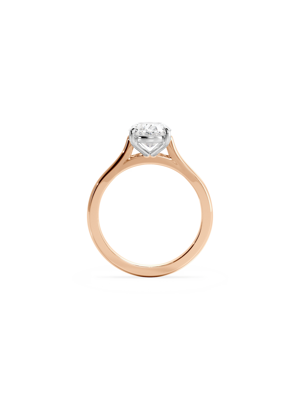 Oval Classic Solitaire Ring - View 