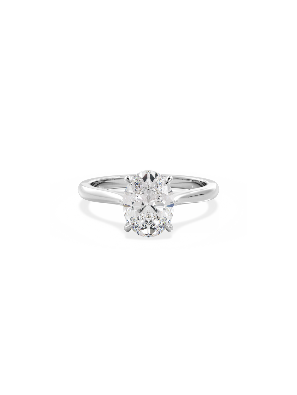Oval Classic Solitaire Ring - View 