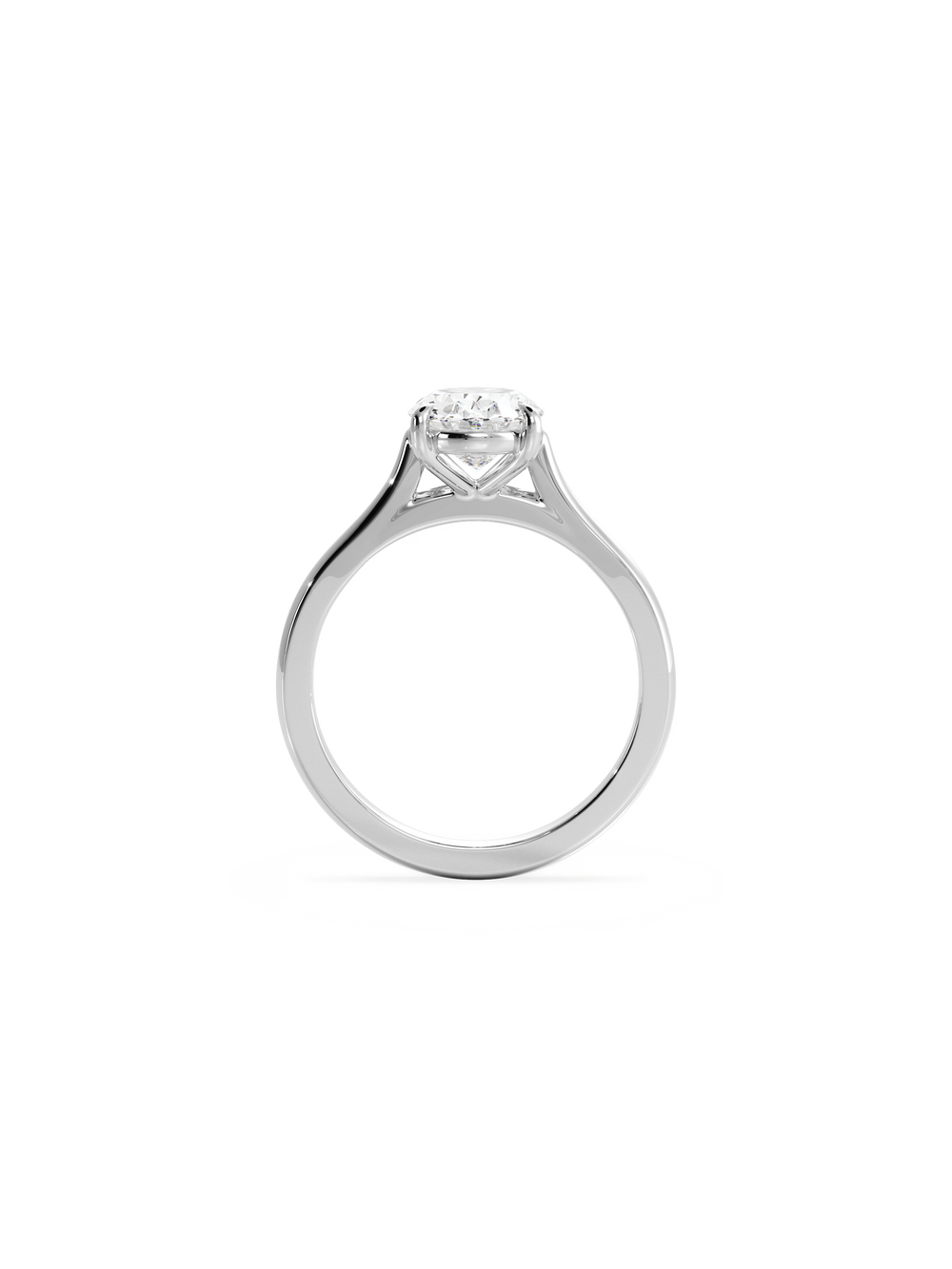 Oval Classic Solitaire Ring - View 