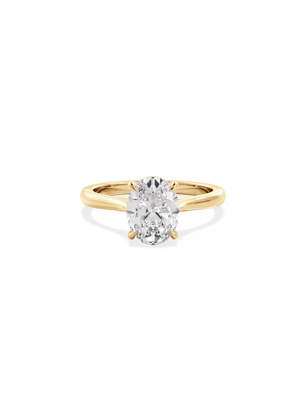 Oval Classic Solitaire Ring - View 