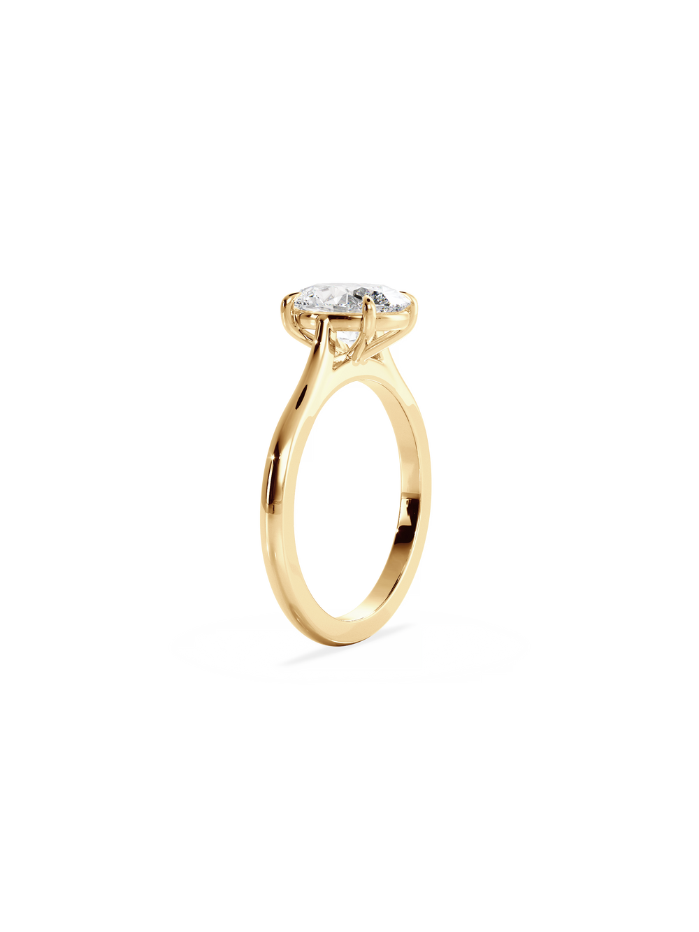 Oval Classic Solitaire Ring - View 