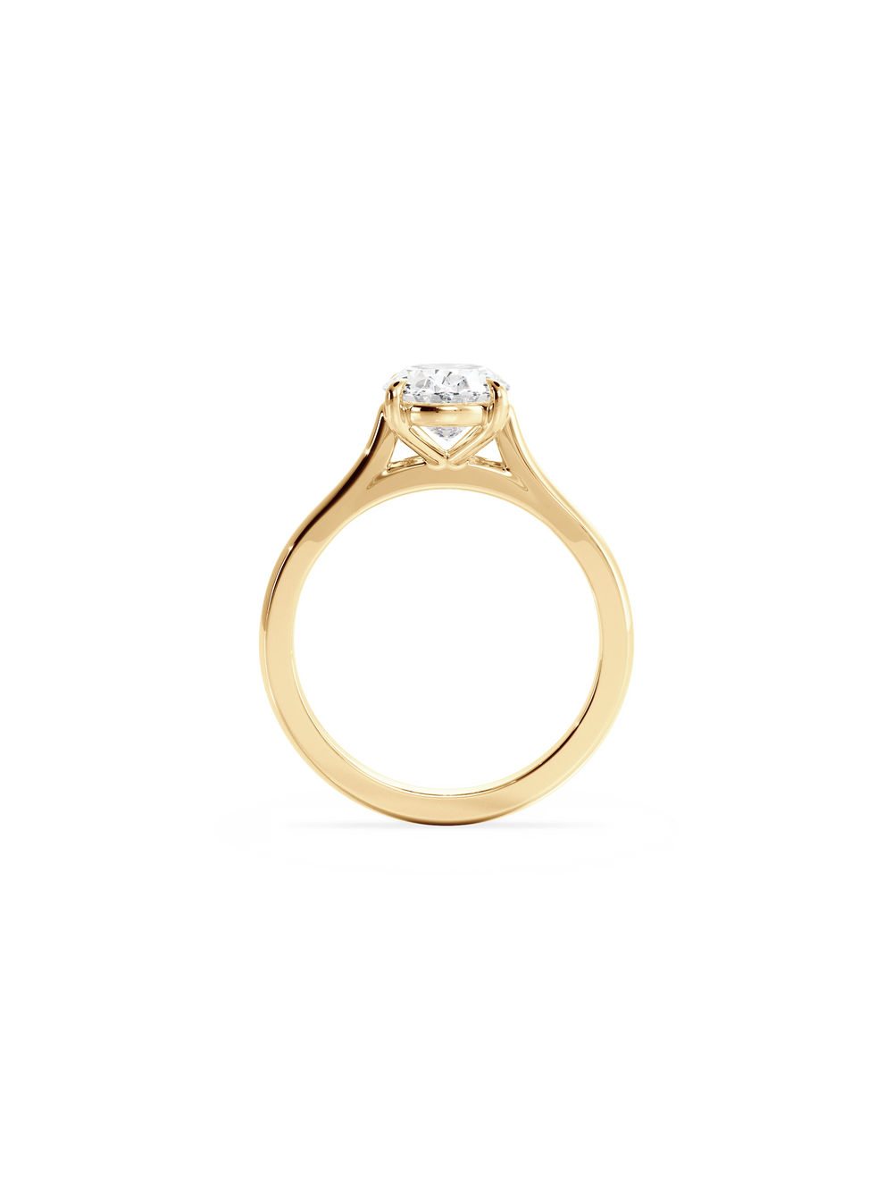 Oval Classic Solitaire Ring - View 