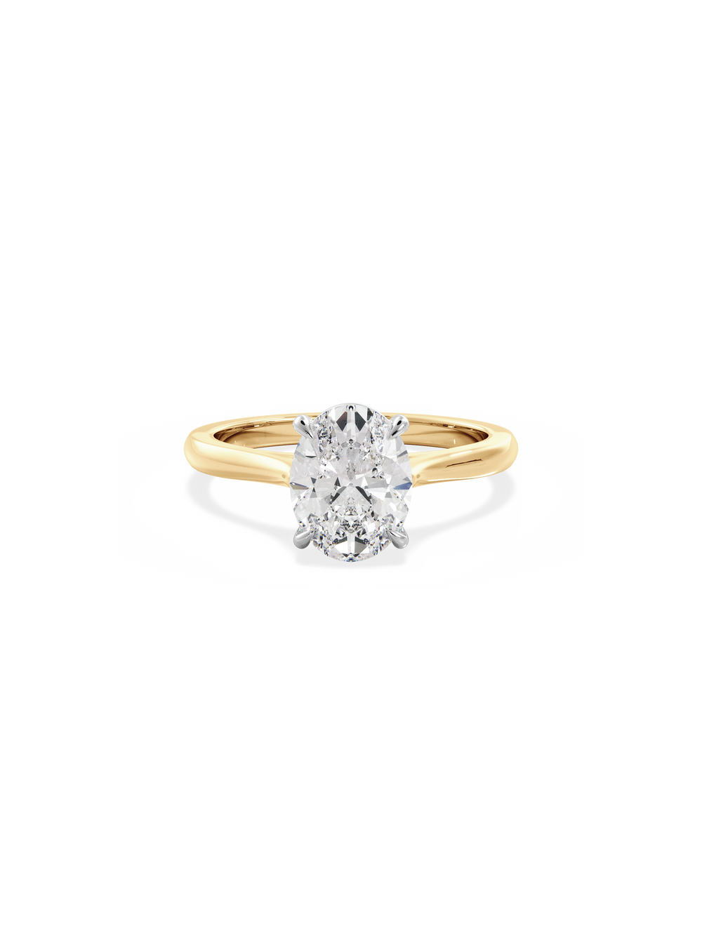 Oval Classic Solitaire Ring - View 