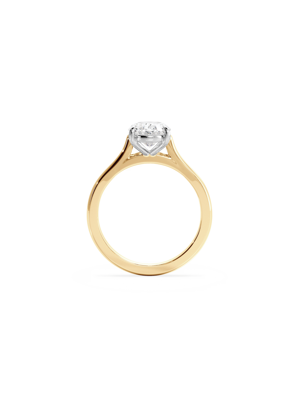 Oval Classic Solitaire Ring - View 