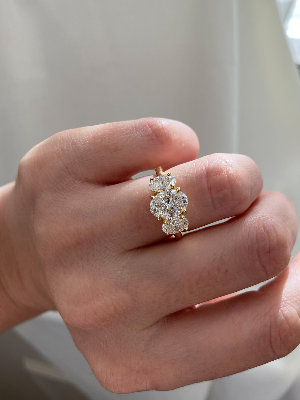 1.51ct Oval Trilogy Ring - View 