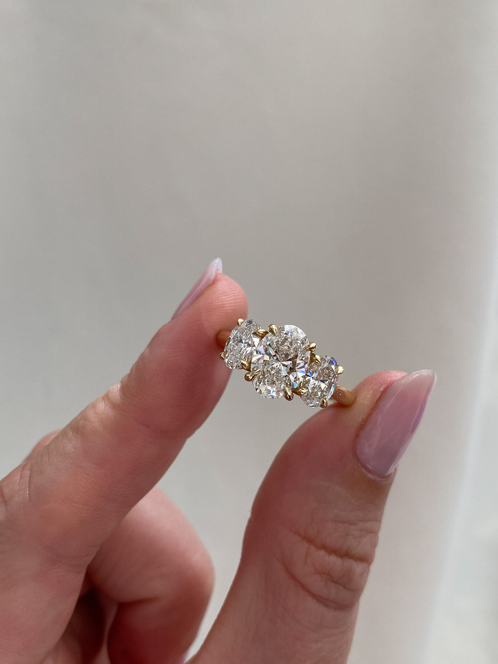 1.51ct Oval Trilogy Ring - View 