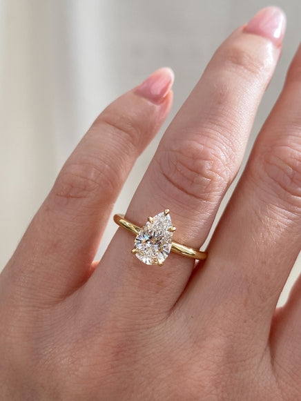 1.52ct Pear Ceremonial Solitaire Ring