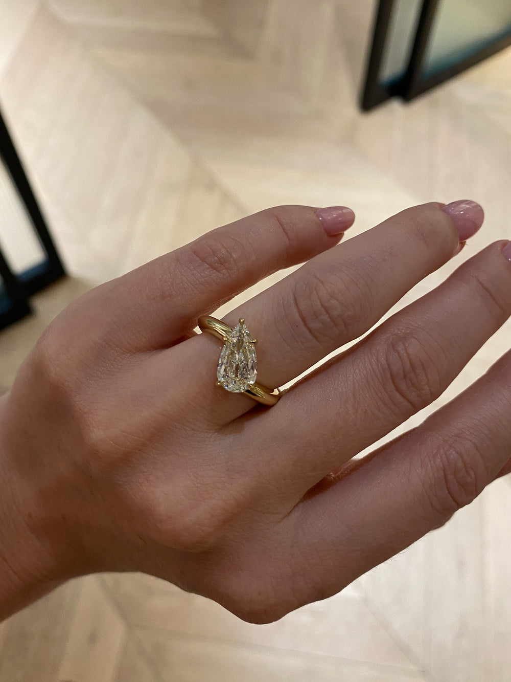 1.70ct Pear Jean Solitaire Ring - View 