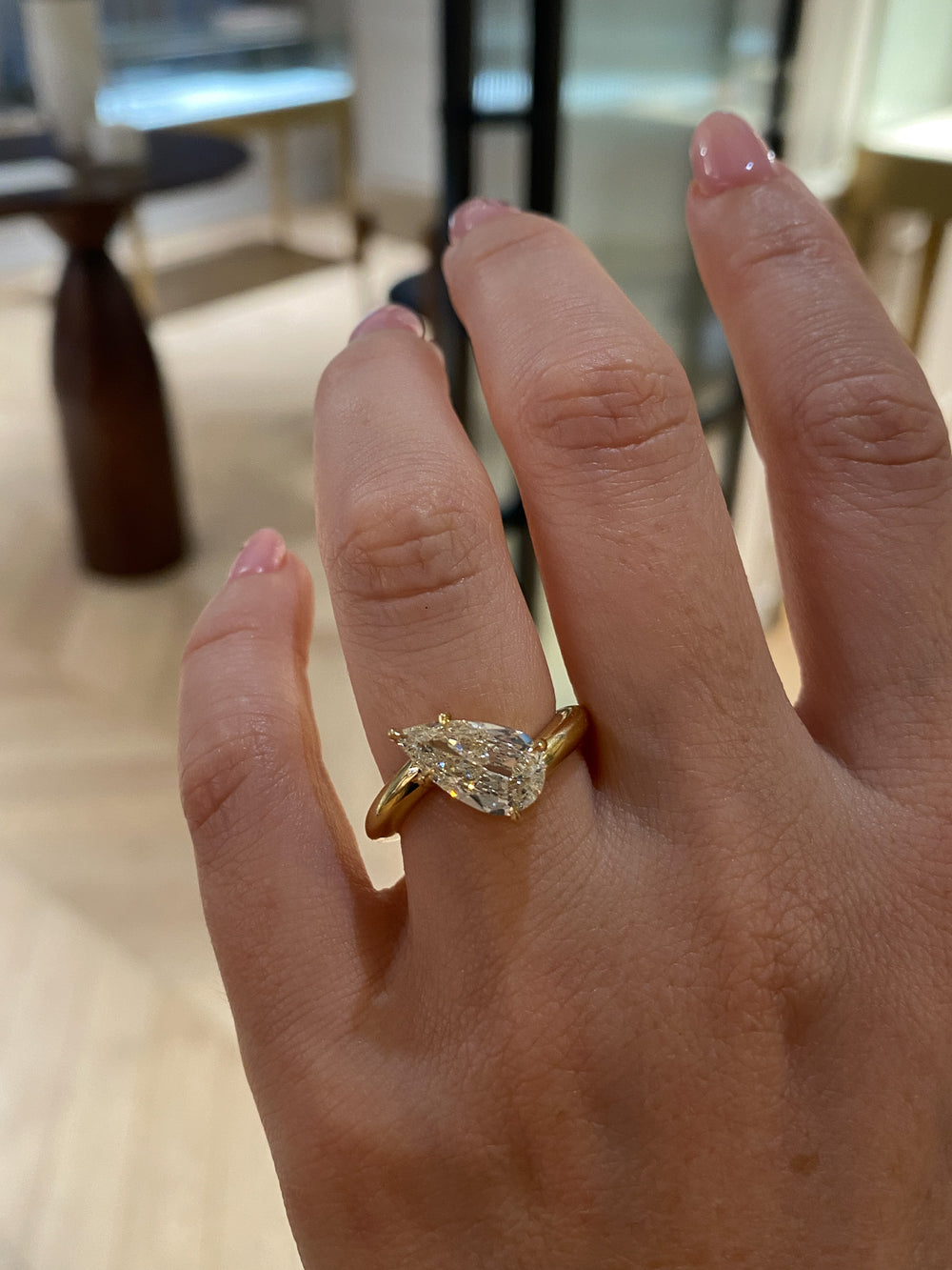 1.70ct Pear Jean Solitaire Ring - View 