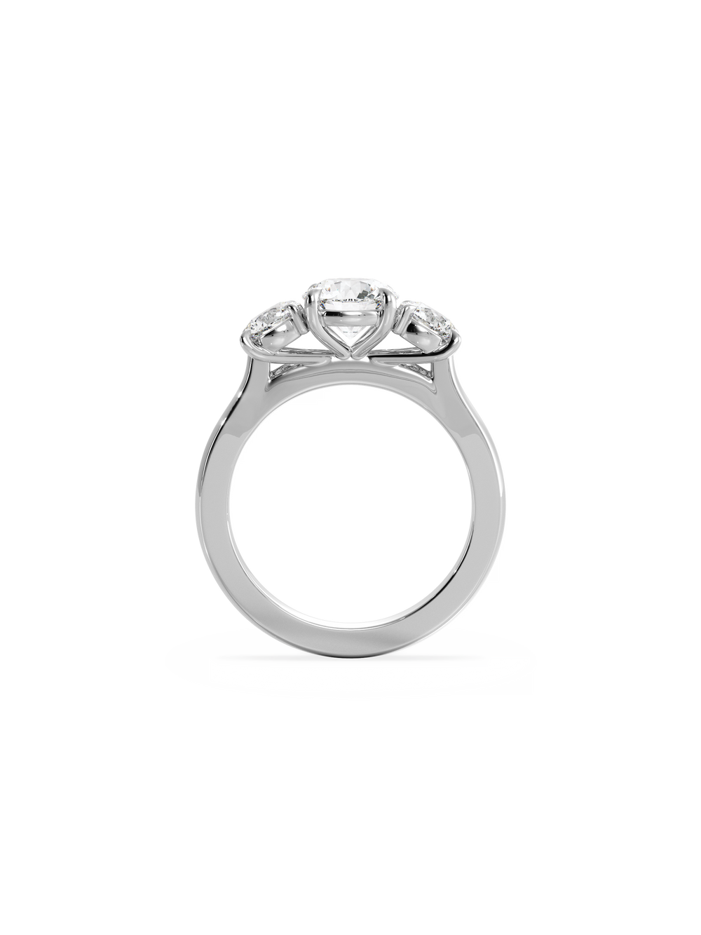 Round Trilogy Ring - View 