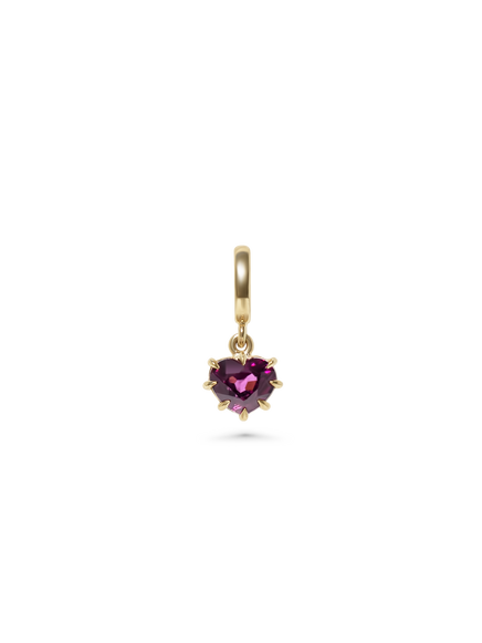 1.76ct Heart Purple Garnet Bespoke Pendant