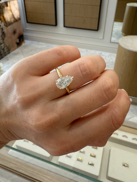 1.82ct Pear Ceremonial Solitaire Ring
