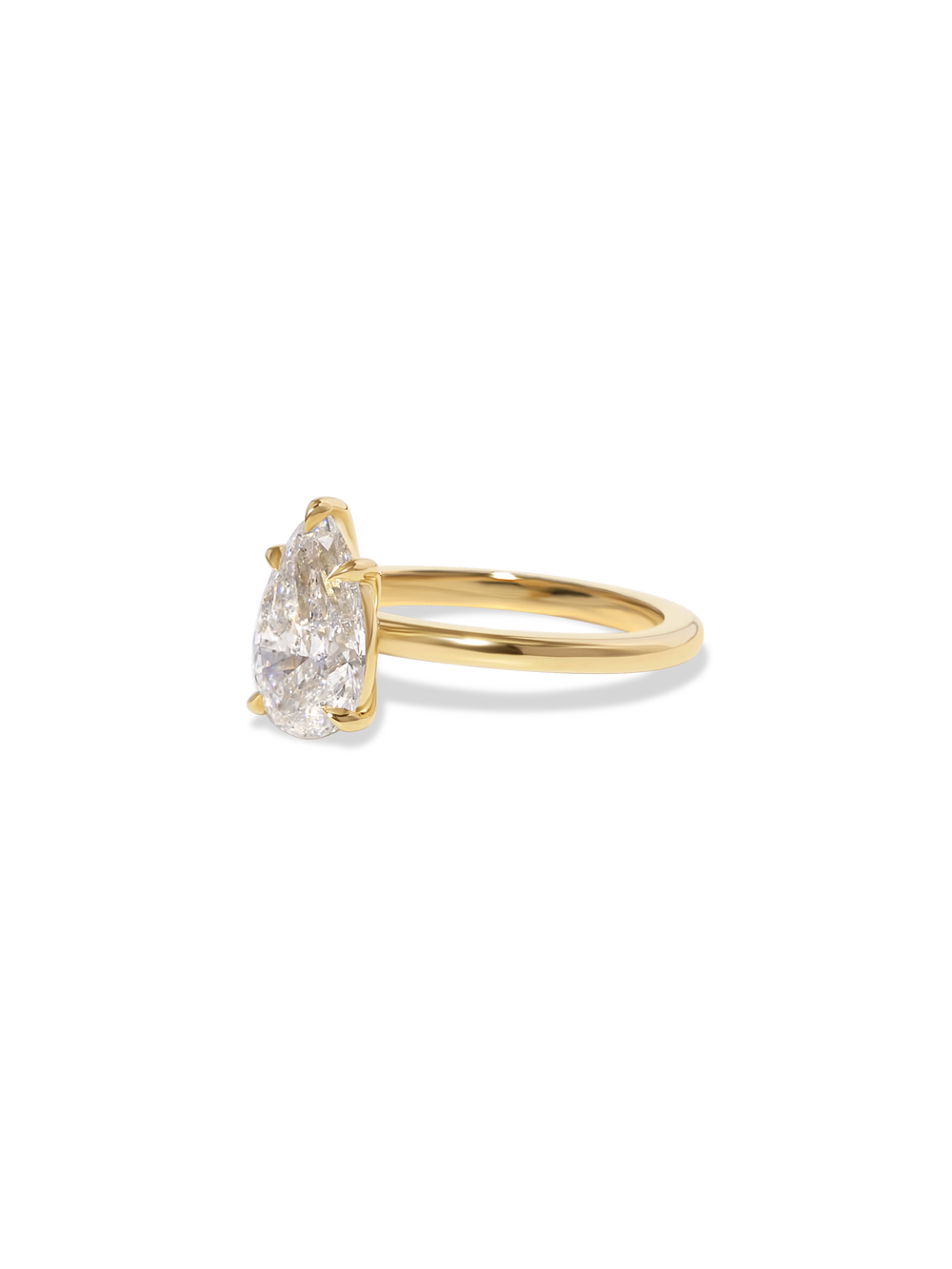 1.82ct Pear Ceremonial Solitaire Ring - View 
