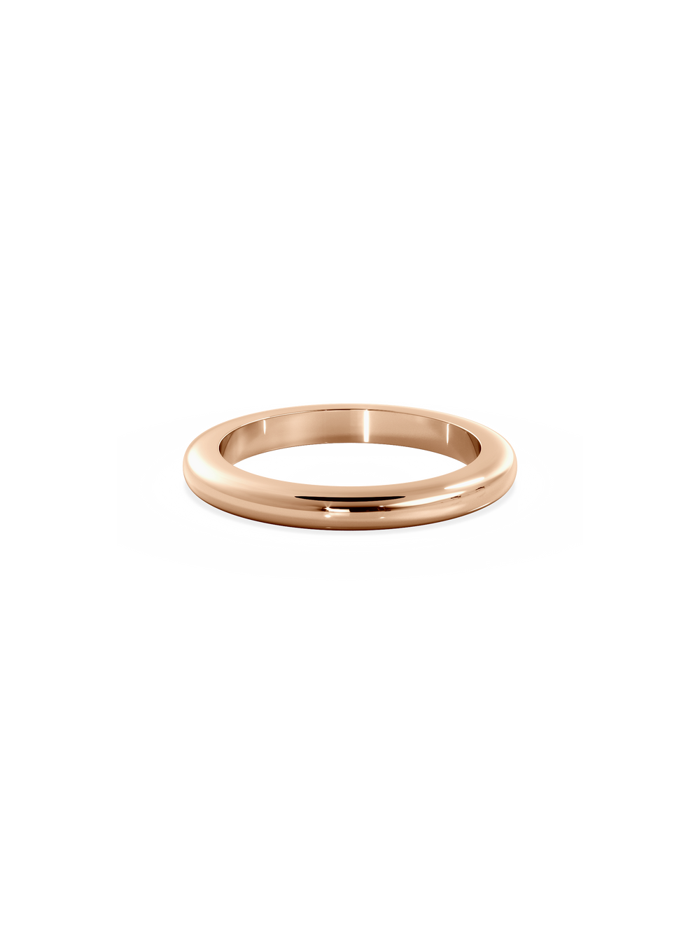 Half Round Signature Plain Ring - View 