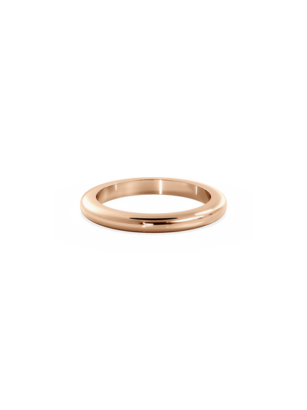 Half Round Signature Plain Ring