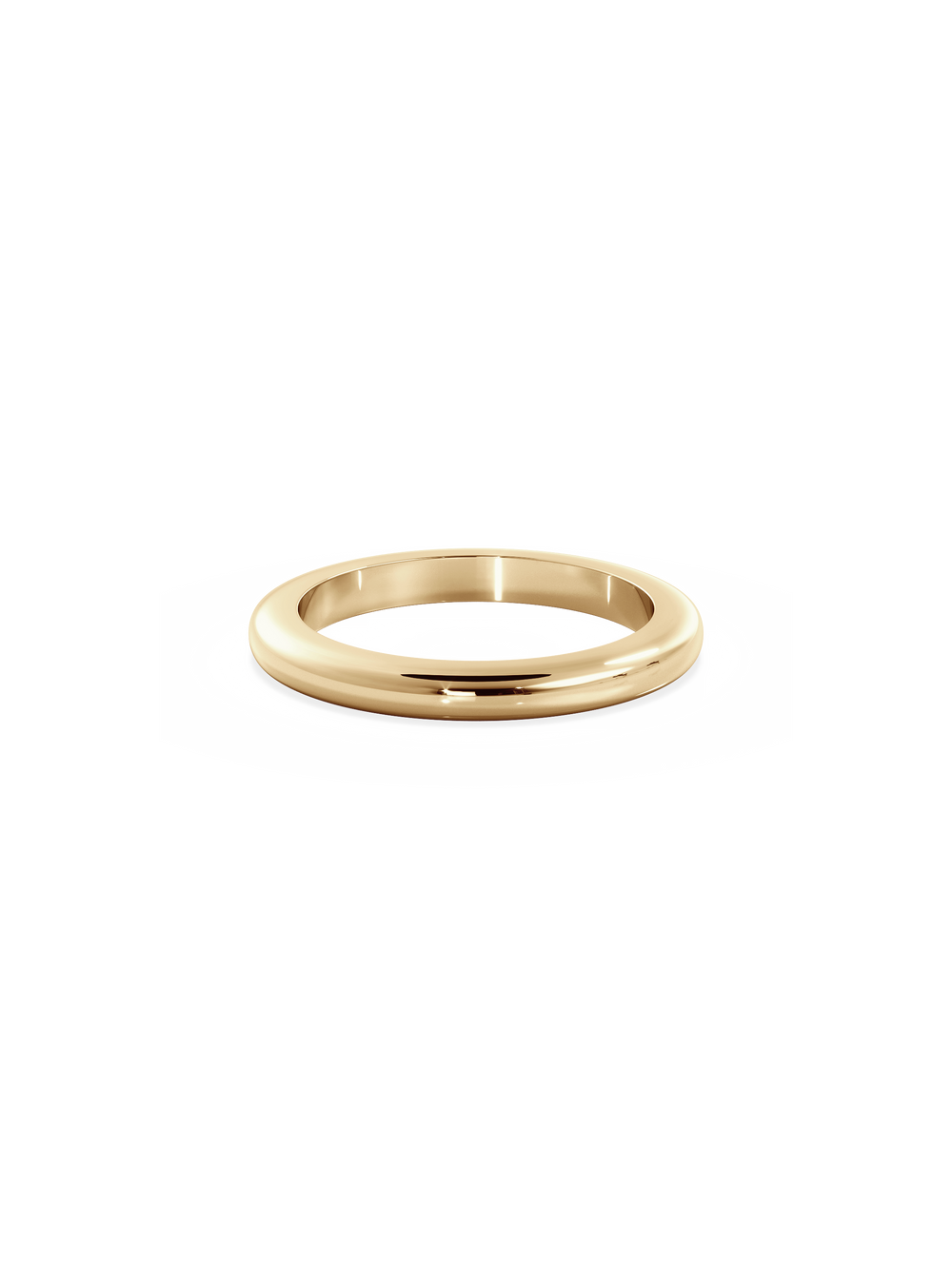 Half Round Signature Plain Ring - View 