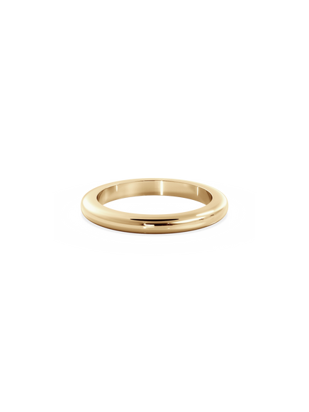 Half Round Signature Plain Ring
