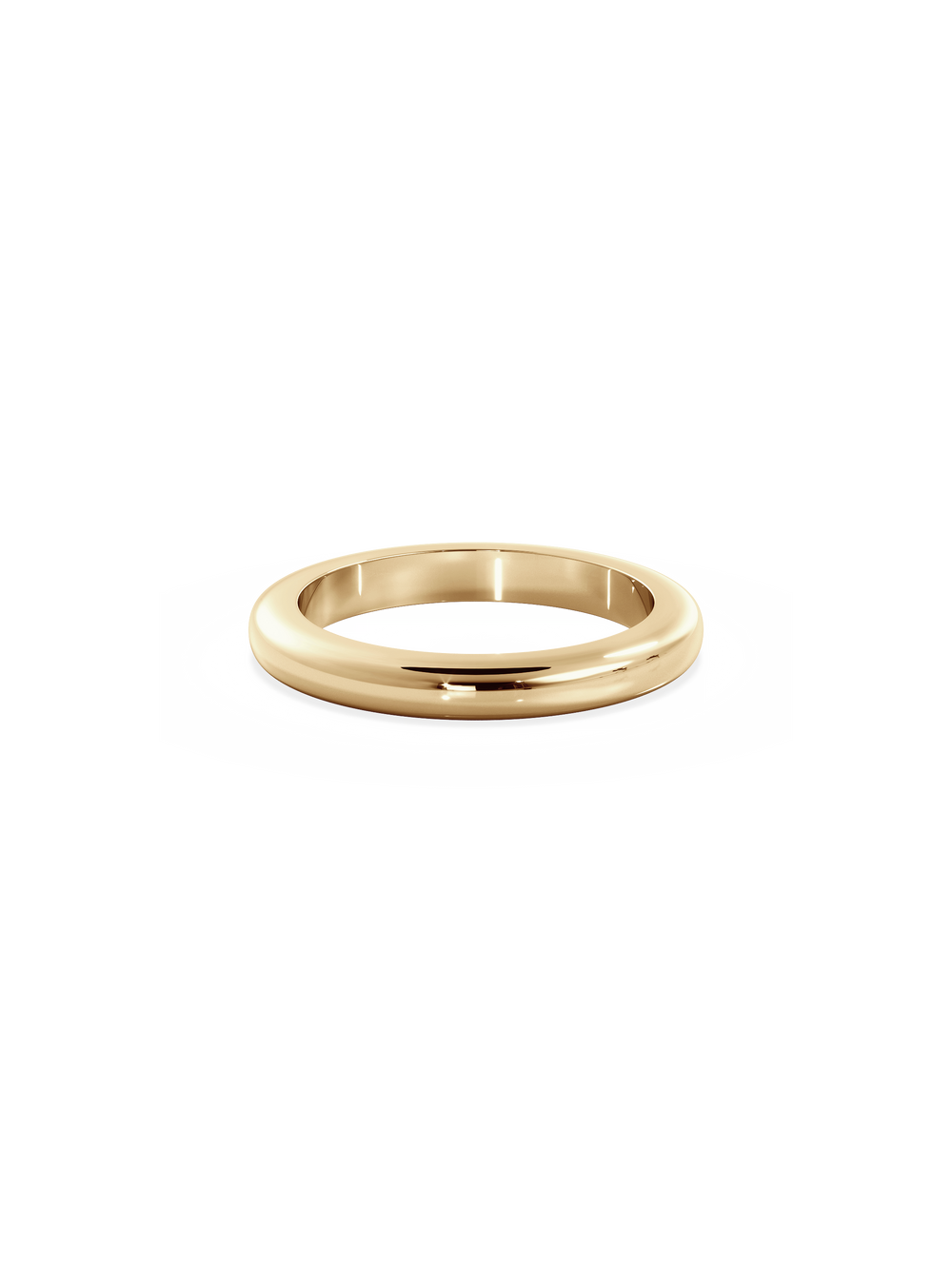 Half Round Signature Plain Ring - View 