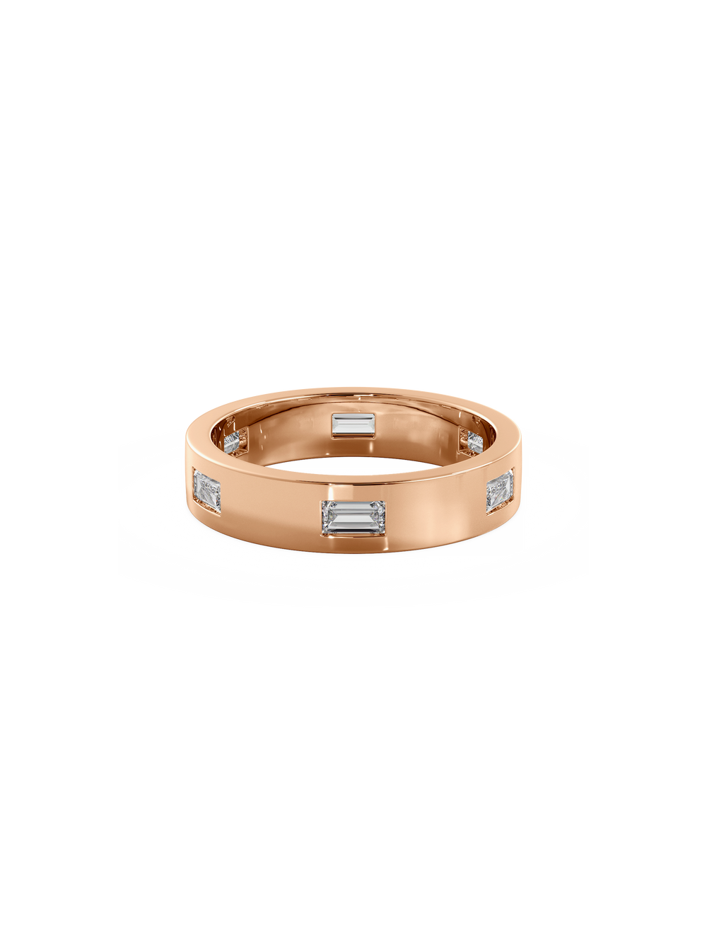 Baguette Inlay Cuff Ring - View 