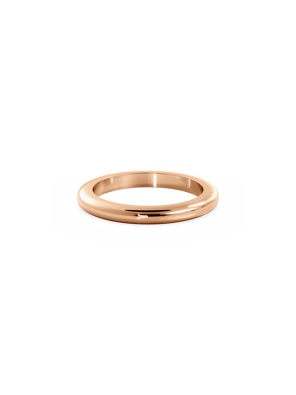 Half Round Signature Plain Ring - View 