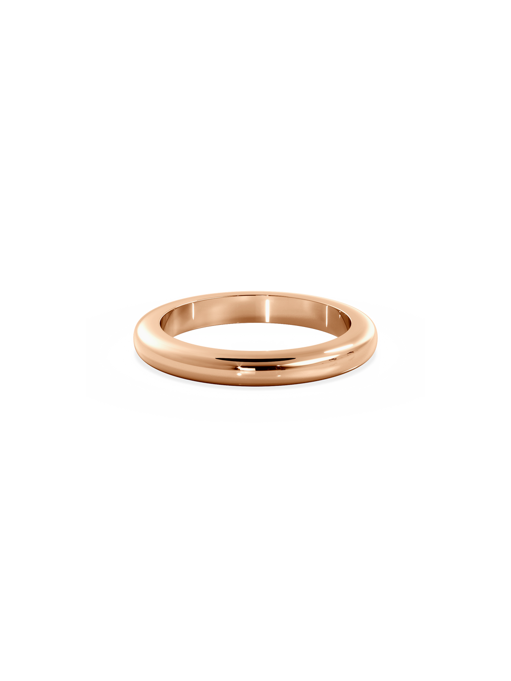 Half Round Signature Plain Ring - View 