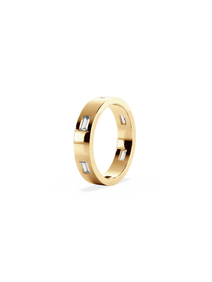 Baguette Inlay Cuff Ring