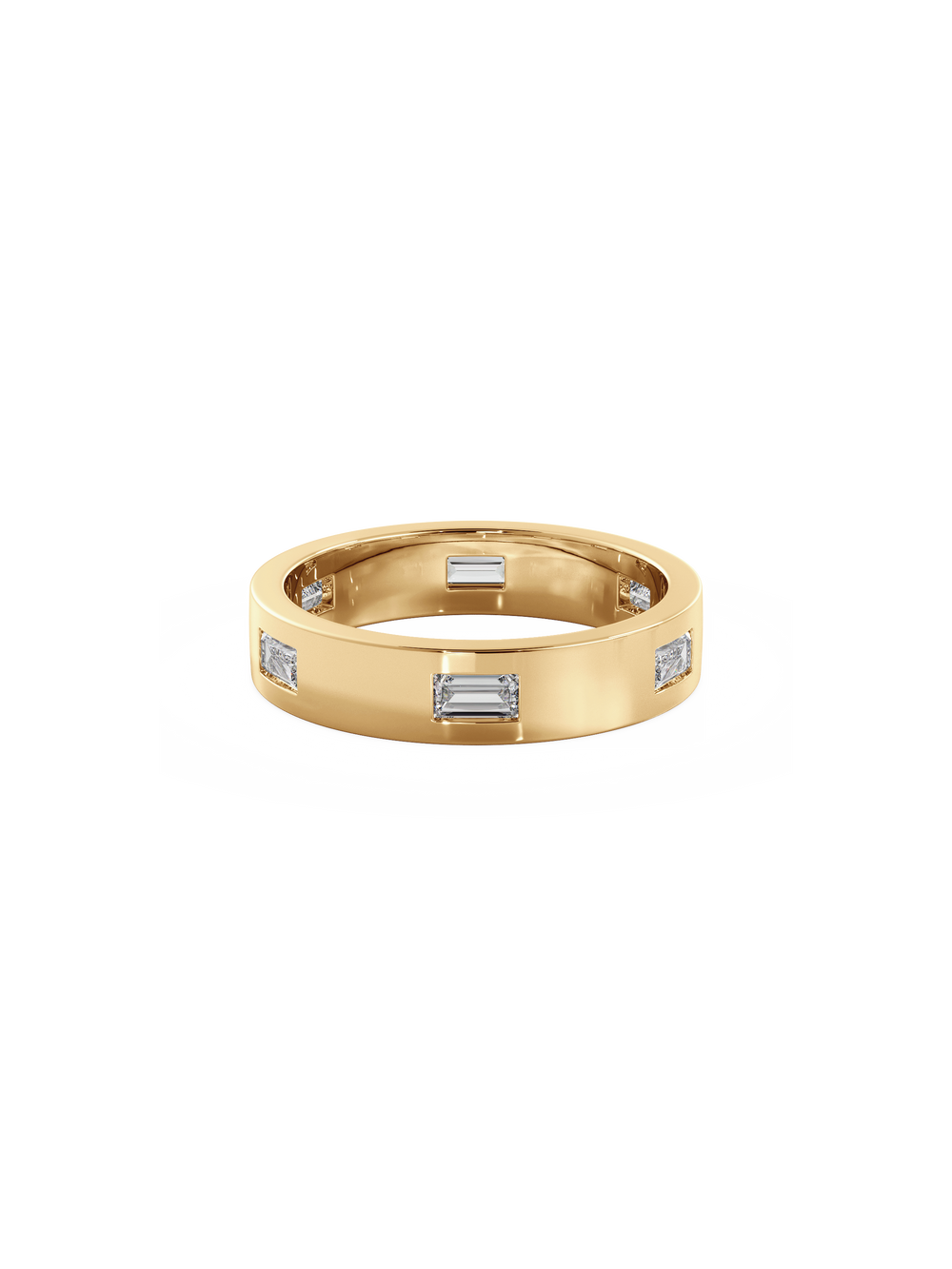 Baguette Inlay Cuff Ring - View 