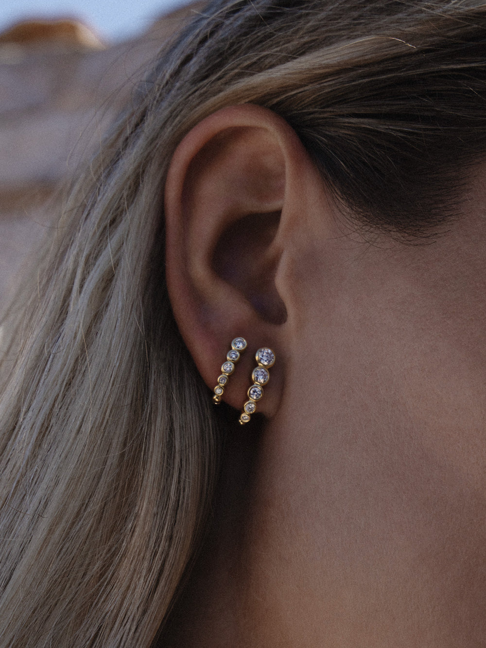 Petite Crescendo Hoops - View 
