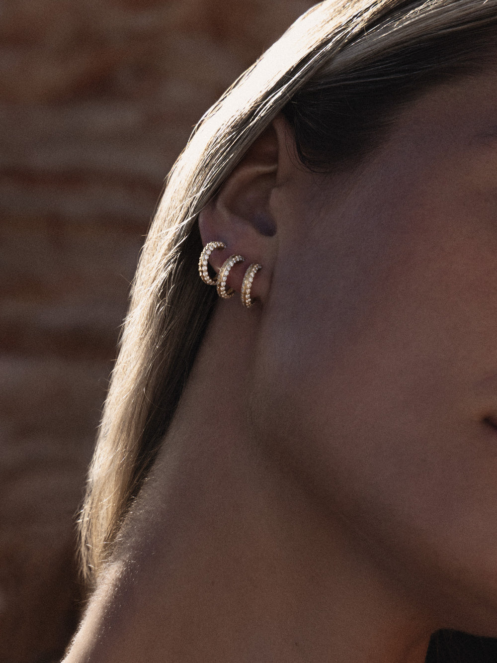 Diamond Knife Edge Hoops - View 