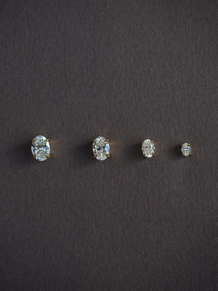 Oval Diamond Studs