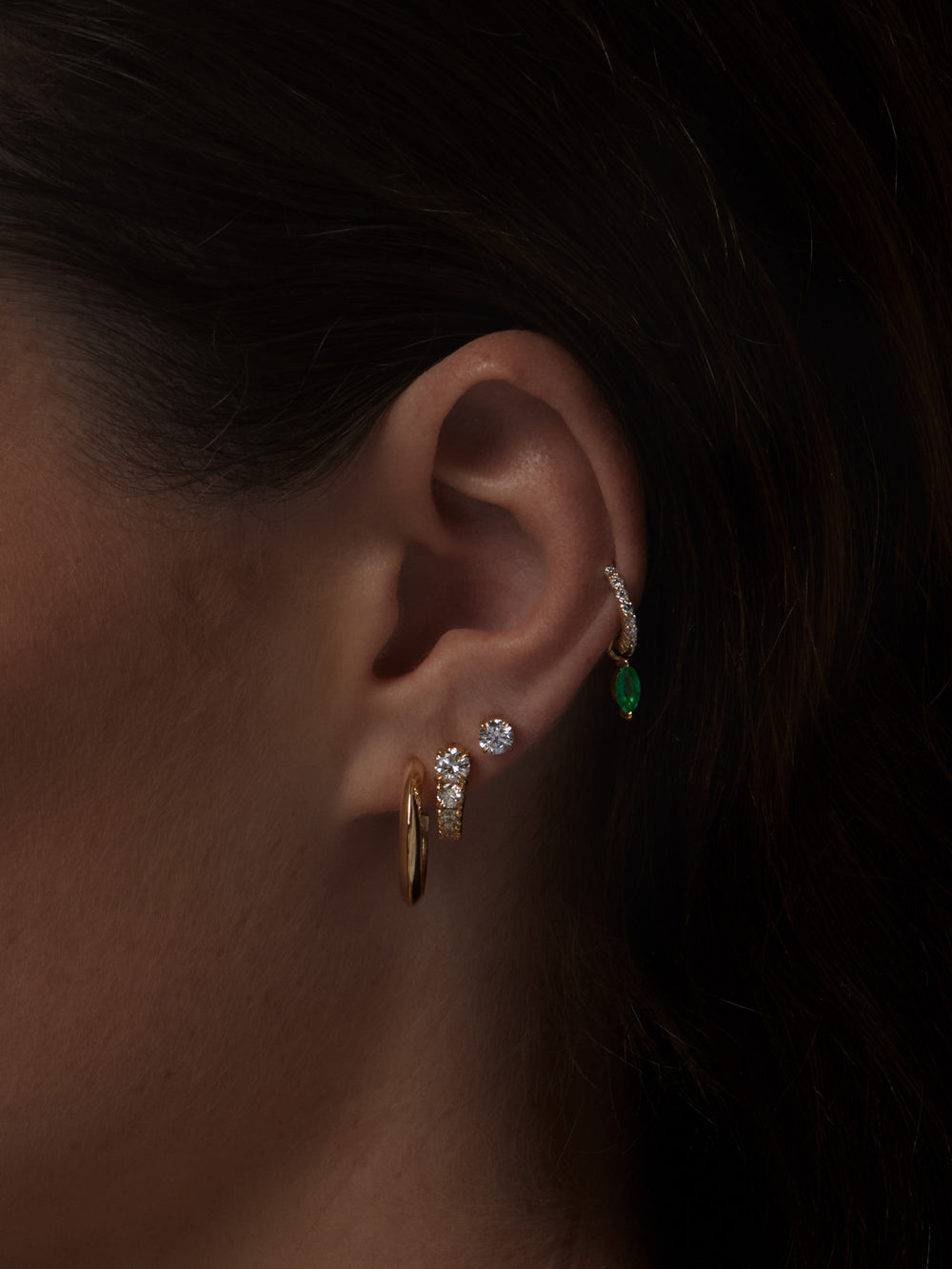 Round Diamond Studs - View 
