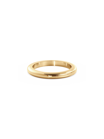 Half Round Signature Plain Ring