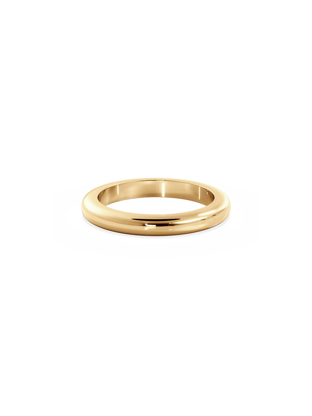 Half Round Signature Plain Ring - View 