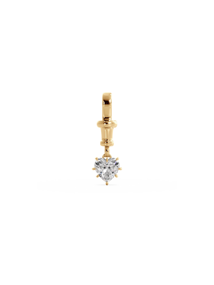 Heart Diamond Bespoke Pendant - Albert Clasp