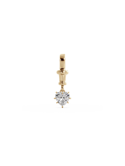 Heart Diamond Bespoke Pendant - Albert Clasp