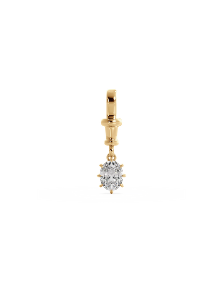 Oval Diamond Bespoke Pendant - Albert Clasp