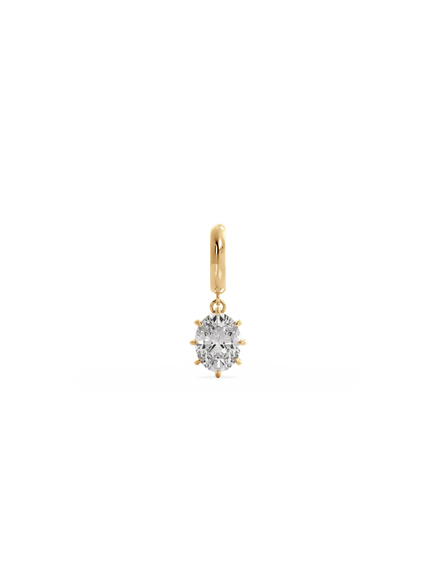 Oval Diamond Bespoke Pendant - Hinged Bail