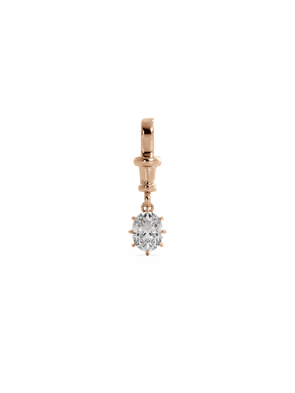 1.00ct Oval Diamond Bespoke Pendant - View 