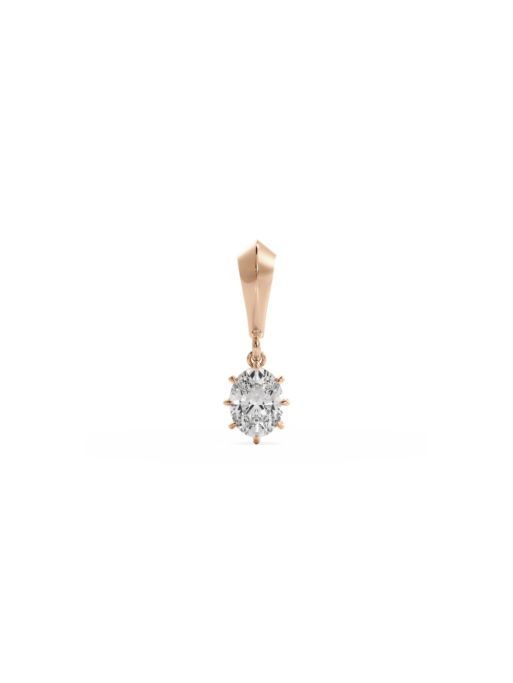 1.00ct Oval Diamond Bespoke Pendant - View 