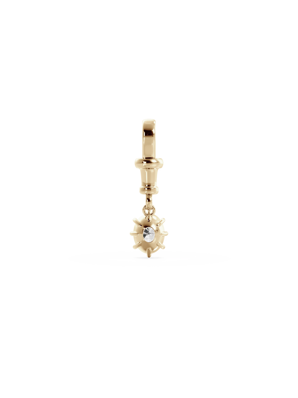 Oval Diamond Bespoke Pendant - Albert Clasp - View 