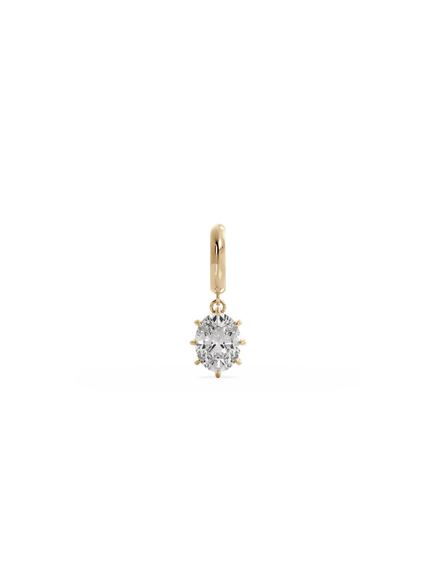 Oval Diamond Bespoke Pendant - Hinged Bail