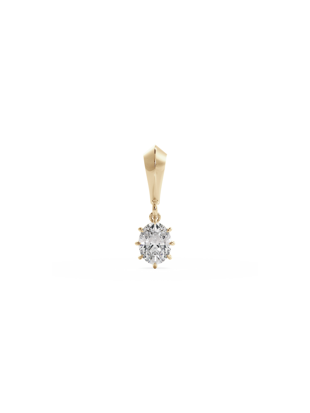 1.00ct Oval Diamond Bespoke Pendant - View 