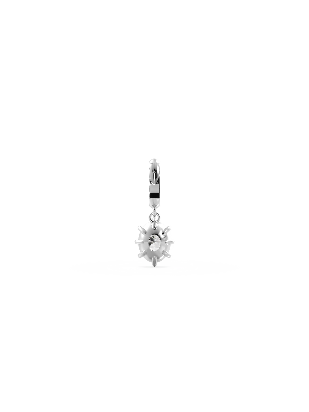 Oval Diamond Bespoke Pendant - Hinged Bail - View 