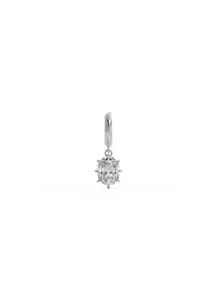 Oval Diamond Bespoke Pendant - Hinged Bail