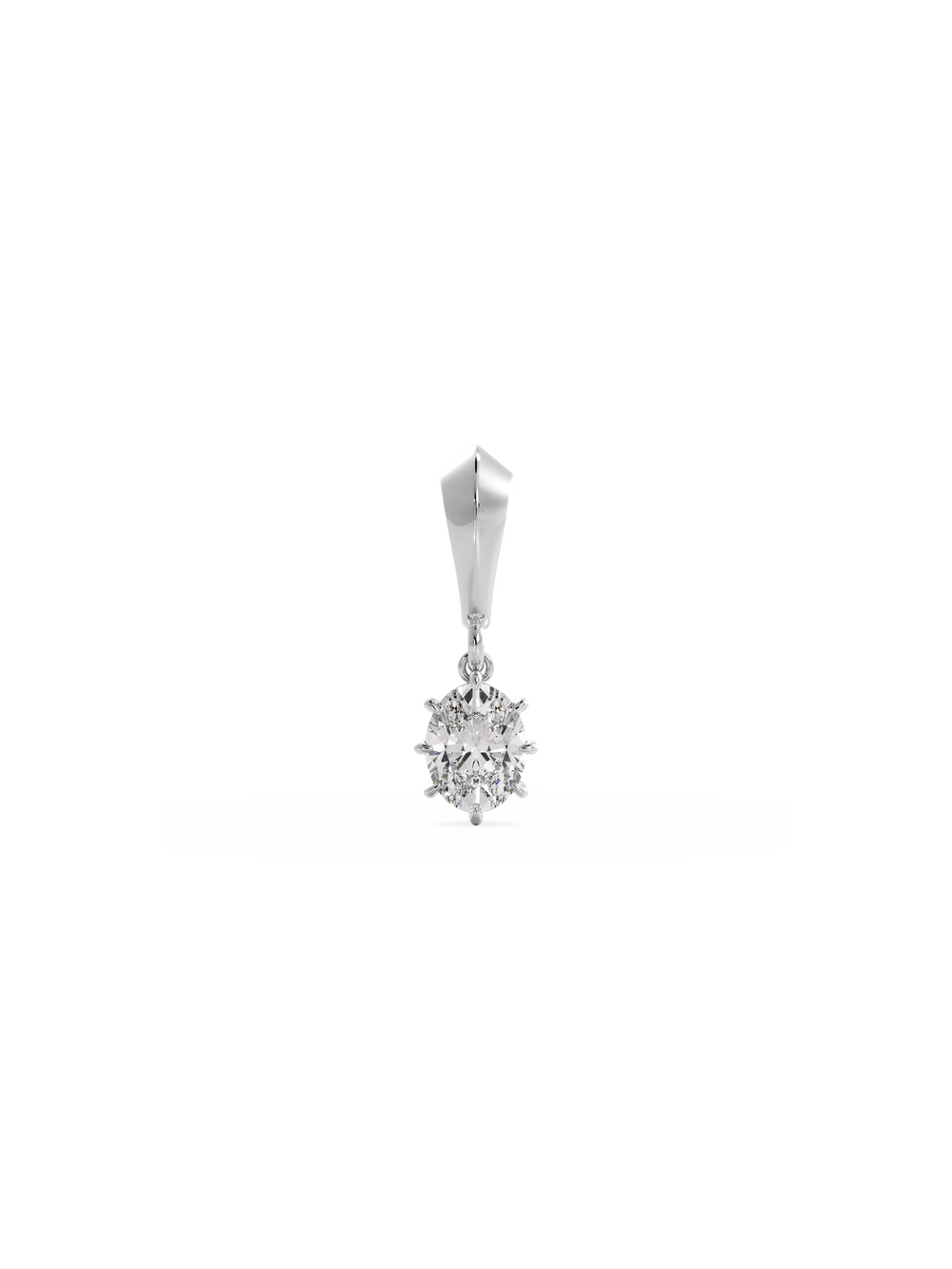 Oval Diamond Bespoke Pendant - View 