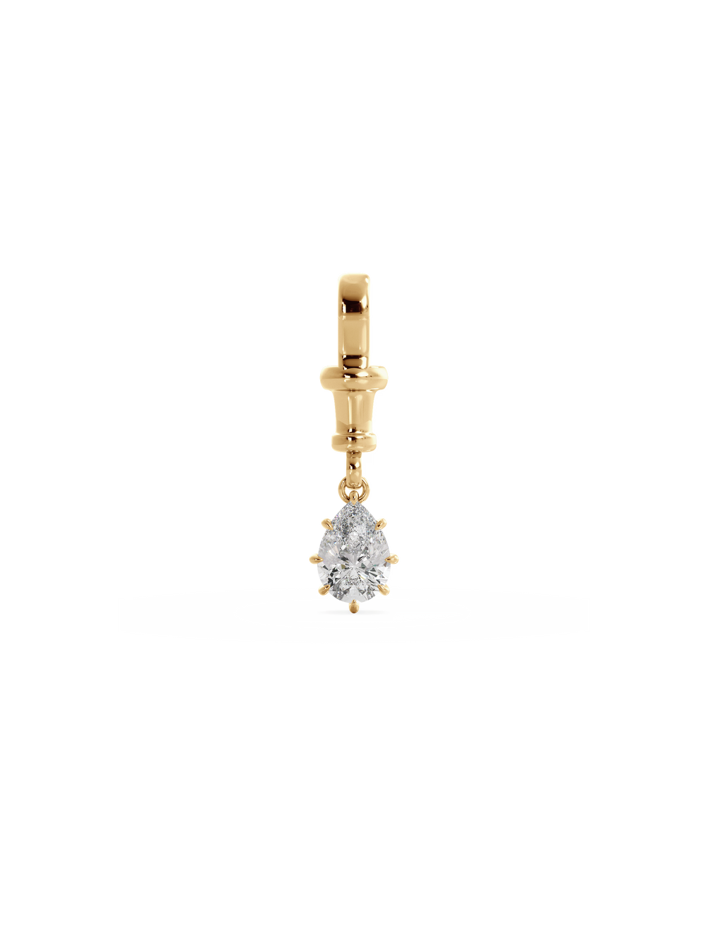 1.00ct Pear Diamond Bespoke Pendant - View 