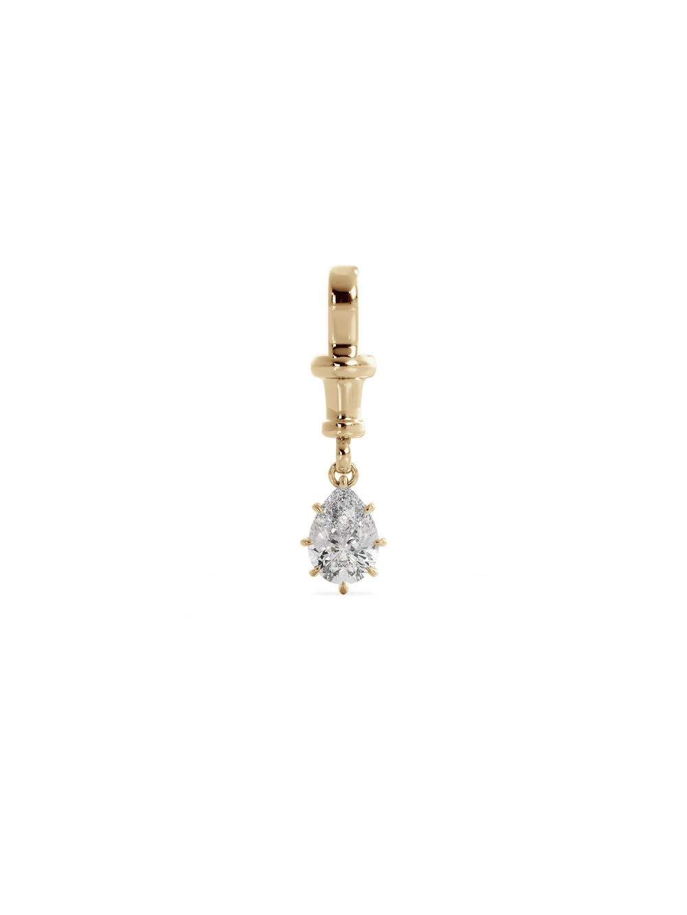 Pear Diamond Bespoke Pendant - Albert Clasp - View 